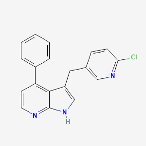 1H-Pyrrolo[2,3-b]pyridine, 3-[(6-chloro-3-pyridinyl)methyl]-4-phenyl-