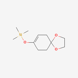molecular formula C11H20O3Si B1419551 硅烷，(1,4-二氧杂螺[4.5]癸-7-烯-8-氧基)三甲基- CAS No. 144810-01-5
