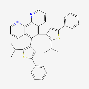 molecular formula C38H32N2S2 B14195516 5,6-Bis[5-phenyl-2-(propan-2-YL)thiophen-3-YL]-1,10-phenanthroline CAS No. 922717-13-3