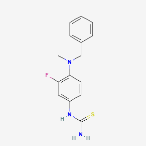 molecular formula C15H16FN3S B14195540 Thiourea, [3-fluoro-4-[methyl(phenylmethyl)amino]phenyl]- CAS No. 832099-27-1