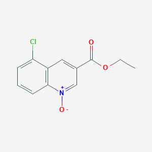 molecular formula C12H10ClNO3 B14195547 3-Quinolinecarboxylic acid, 5-chloro-, ethyl ester, 1-oxide CAS No. 861099-11-8