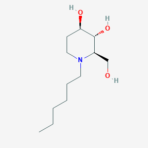 molecular formula C12H25NO3 B14195549 (2R,3R,4R)-1-hexyl-2-(hydroxymethyl)piperidine-3,4-diol CAS No. 921199-23-7