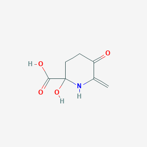 2-Hydroxy-6-methylidene-5-oxopiperidine-2-carboxylic acid