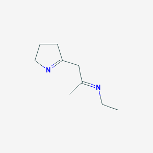 molecular formula C9H16N2 B14195614 (2E)-1-(3,4-Dihydro-2H-pyrrol-5-yl)-N-ethylpropan-2-imine CAS No. 861402-09-7