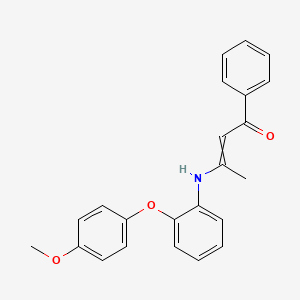 3-[2-(4-Methoxyphenoxy)anilino]-1-phenylbut-2-en-1-one