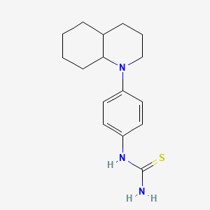 molecular formula C16H23N3S B14195620 Thiourea, [4-(octahydro-1(2H)-quinolinyl)phenyl]- CAS No. 832098-96-1