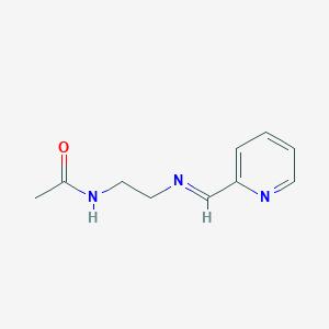 molecular formula C10H13N3O B14195634 N-(2-{(E)-[(Pyridin-2-yl)methylidene]amino}ethyl)acetamide CAS No. 922154-89-0