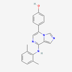 4-[8-(2,6-Dimethylanilino)imidazo[1,5-a]pyrazin-5-yl]phenol