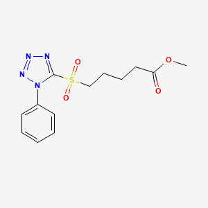 molecular formula C13H16N4O4S B14195644 Methyl 5-(1-phenyl-1H-tetrazole-5-sulfonyl)pentanoate CAS No. 918905-54-1