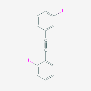 molecular formula C14H8I2 B14195648 1-Iodo-2-[(3-iodophenyl)ethynyl]benzene CAS No. 832744-31-7