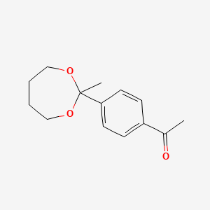 molecular formula C14H18O3 B14195666 1-[4-(2-Methyl-1,3-dioxepan-2-yl)phenyl]ethan-1-one CAS No. 908121-03-9