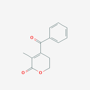 molecular formula C13H12O3 B14195727 2H-Pyran-2-one, 4-benzoyl-5,6-dihydro-3-methyl- CAS No. 870002-33-8