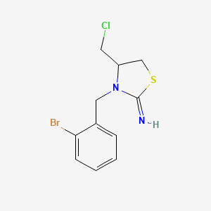 2-Thiazolidinimine, 3-[(2-bromophenyl)methyl]-4-(chloromethyl)-