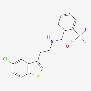 N-[2-(5-chloro-1-benzothiophen-3-yl)ethyl]-2-(trifluoromethyl)benzamide