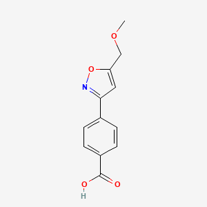 molecular formula C12H11NO4 B14195777 4-[5-(Methoxymethyl)-1,2-oxazol-3-yl]benzoic acid CAS No. 835594-18-8