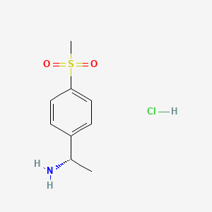 molecular formula C9H14ClNO2S B1419580 (S)-1-(4-(甲基磺酰基)苯基)乙胺盐酸盐 CAS No. 1212202-62-4