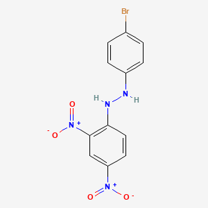 molecular formula C12H9BrN4O4 B14195801 1-(4-Bromophenyl)-2-(2,4-dinitrophenyl)hydrazine CAS No. 896736-82-6