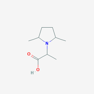 B1419583 2-(2,5-Dimethylpyrrolidin-1-yl)propanoic acid CAS No. 1214822-69-1