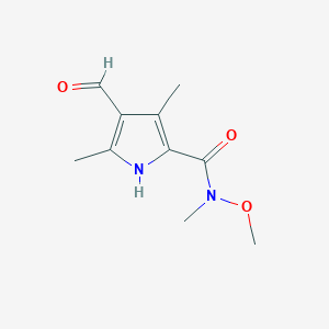 molecular formula C10H14N2O3 B14195842 4-Formyl-N-methoxy-N,3,5-trimethyl-1H-pyrrole-2-carboxamide CAS No. 920286-79-9