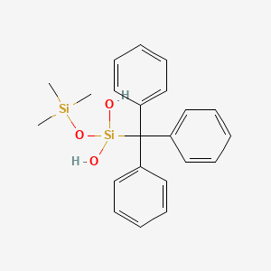 molecular formula C22H26O3Si2 B14195852 3,3,3-Trimethyl-1-(triphenylmethyl)disiloxane-1,1-diol CAS No. 849770-67-8