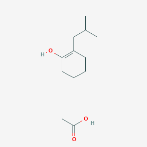 molecular formula C12H22O3 B14195863 Acetic acid;2-(2-methylpropyl)cyclohexen-1-ol CAS No. 832712-01-3