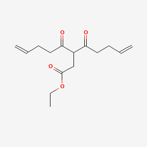 molecular formula C15H22O4 B14195872 7-Octenoic acid, 4-oxo-3-(1-oxo-4-penten-1-yl)-, ethyl ester CAS No. 918544-83-9