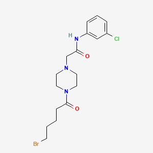 2-[4-(5-Bromopentanoyl)piperazin-1-yl]-N-(3-chlorophenyl)acetamide