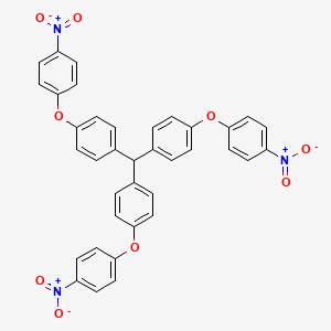 molecular formula C37H25N3O9 B14195931 1,1',1''-{Methanetriyltris[(4,1-phenylene)oxy]}tris(4-nitrobenzene) CAS No. 853913-08-3