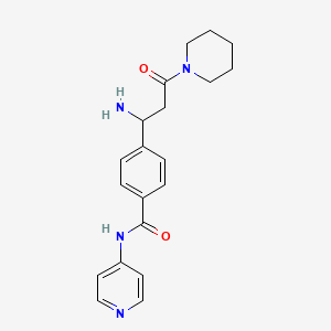 4-[1-Amino-3-oxo-3-(piperidin-1-yl)propyl]-N-(pyridin-4-yl)benzamide