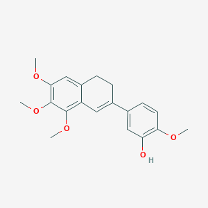 molecular formula C20H22O5 B14195971 2-Methoxy-5-(6,7,8-trimethoxy-3,4-dihydronaphthalen-2-yl)phenol CAS No. 917592-03-1