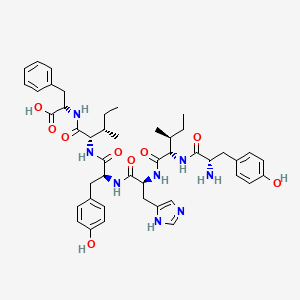 molecular formula C45H58N8O9 B14196005 L-Tyrosyl-L-isoleucyl-L-histidyl-L-tyrosyl-L-isoleucyl-L-phenylalanine CAS No. 845527-10-8