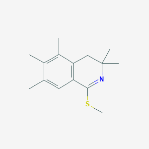 molecular formula C15H21NS B14196016 3,3,5,6,7-Pentamethyl-1-(methylsulfanyl)-3,4-dihydroisoquinoline CAS No. 835919-14-7