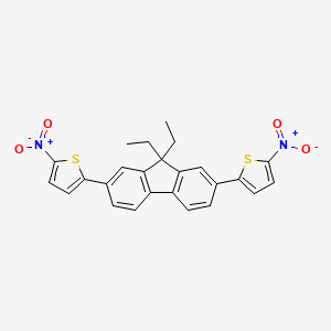 molecular formula C25H20N2O4S2 B14196018 2,2'-(9,9-Diethyl-9H-fluorene-2,7-diyl)bis(5-nitrothiophene) CAS No. 923293-83-8