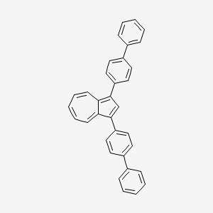 molecular formula C34H24 B14196024 1,3-Bis(4-phenylphenyl)azulene CAS No. 881404-03-1