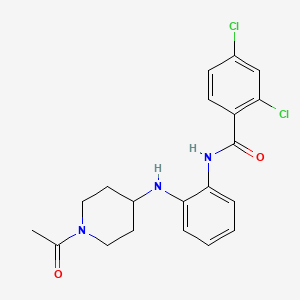 molecular formula C20H21Cl2N3O2 B14196030 N-{2-[(1-Acetylpiperidin-4-yl)amino]phenyl}-2,4-dichlorobenzamide CAS No. 919118-88-0