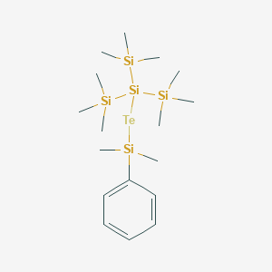 molecular formula C17H38Si5Te B14196031 2-{[Dimethyl(phenyl)silyl]tellanyl}-1,1,1,3,3,3-hexamethyl-2-(trimethylsilyl)trisilane CAS No. 832084-16-9