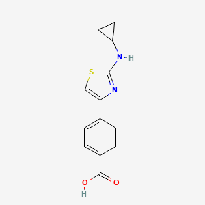 4-[2-(Cyclopropylamino)-1,3-thiazol-4-yl]benzoic acid