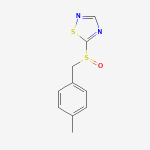 molecular formula C10H10N2OS2 B14196046 5-[(4-Methylphenyl)methanesulfinyl]-1,2,4-thiadiazole CAS No. 922504-44-7