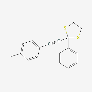 2-[(4-Methylphenyl)ethynyl]-2-phenyl-1,3-dithiolane