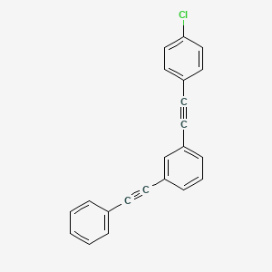 molecular formula C22H13Cl B14196089 1-[(4-Chlorophenyl)ethynyl]-3-(phenylethynyl)benzene CAS No. 832744-45-3