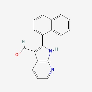 2-(Naphthalen-1-yl)-1H-pyrrolo[2,3-b]pyridine-3-carbaldehyde