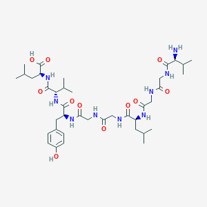 molecular formula C39H63N9O11 B14196135 L-Valylglycylglycyl-L-leucylglycylglycyl-L-tyrosyl-L-valyl-L-leucine CAS No. 921202-54-2