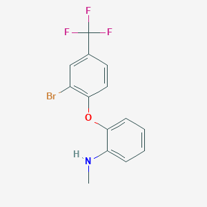 molecular formula C14H11BrF3NO B14196144 2-[2-Bromo-4-(trifluoromethyl)phenoxy]-N-methylaniline CAS No. 832734-02-8