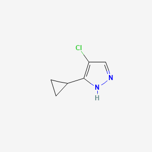 molecular formula C6H7ClN2 B1419617 4-氯-5-环丙基-1H-吡唑 CAS No. 1248516-15-5