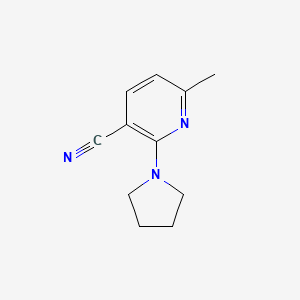 molecular formula C11H13N3 B1419623 6-甲基-2-(吡咯烷-1-基)吡啶-3-腈 CAS No. 1209155-95-2