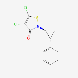 molecular formula C12H9Cl2NOS B14196250 4,5-Dichloro-2-[(1S,2R)-2-phenylcyclopropyl]-1,2-thiazol-3(2H)-one CAS No. 918107-89-8