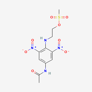 2-(4-Acetamido-2,6-dinitroanilino)ethyl methanesulfonate