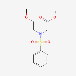 B1419629 2-(N-(2-Methoxyethyl)phenylsulfonamido)acetic acid CAS No. 875440-08-7
