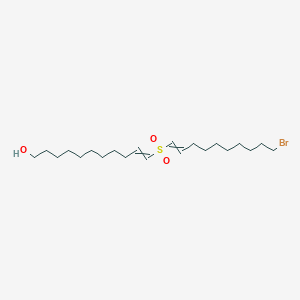 molecular formula C21H39BrO3S B14196338 11-(10-Bromodec-1-ene-1-sulfonyl)undec-10-EN-1-OL CAS No. 917837-08-2