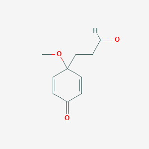 3-(1-Methoxy-4-oxocyclohexa-2,5-dien-1-yl)propanal